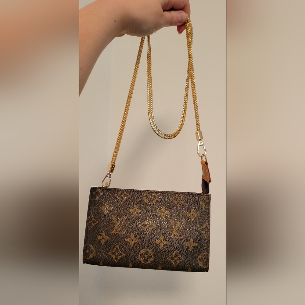 Authentic Louis Vuitton Dark Brown Monogram Pouch !!! - Picture 3 of 12